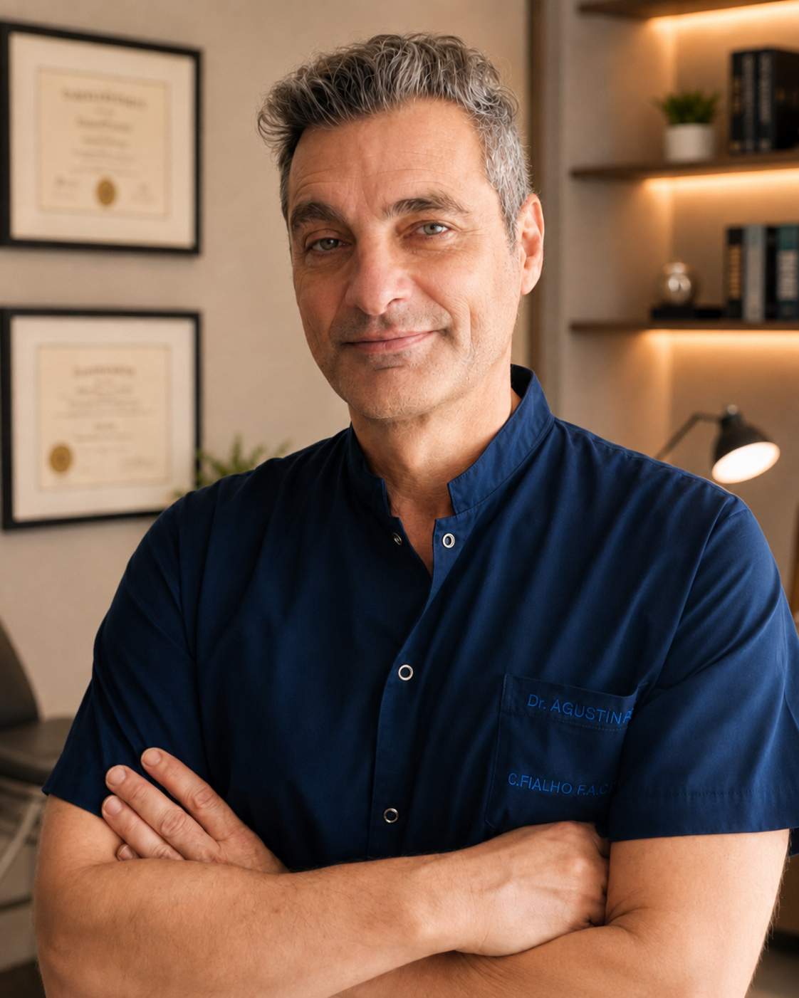 Dr. Agustín Hugo Alí en su consultorio