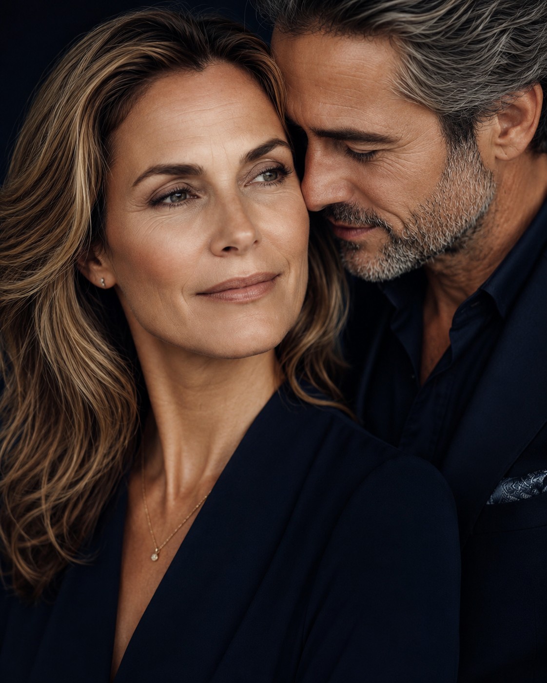 Rejuvenecimiento facial natural en mujer y hombre adultos